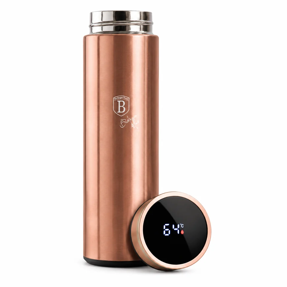 Berlinger Haus Rose Gold termos boca sa prikazom temperature