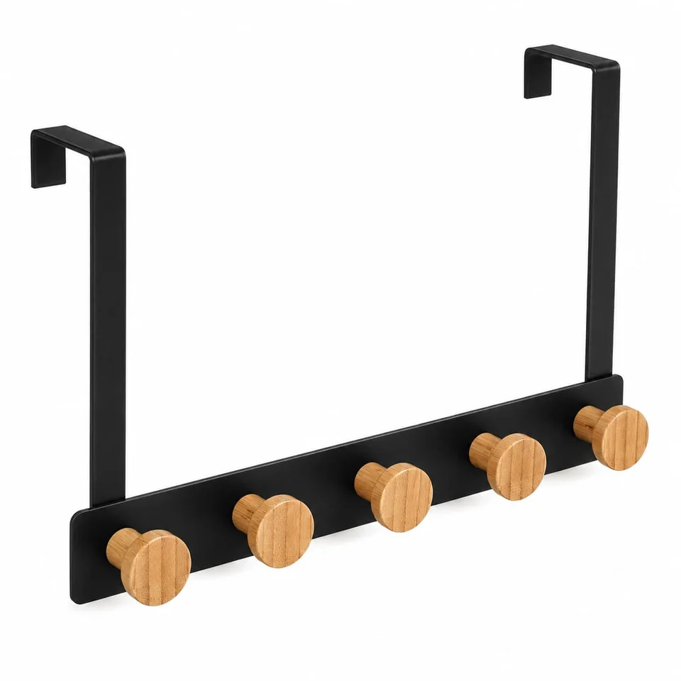 Vješalica, metal bambus crna