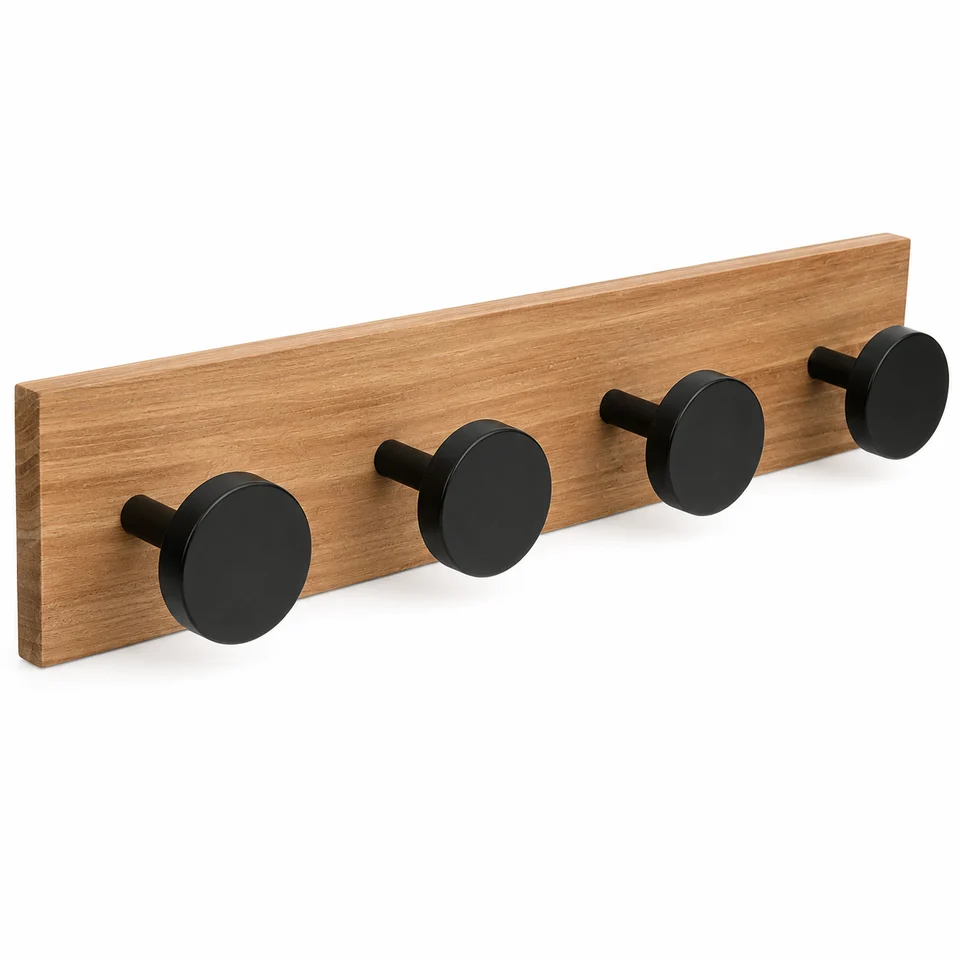 Vješalica 4 mdf/metal crna