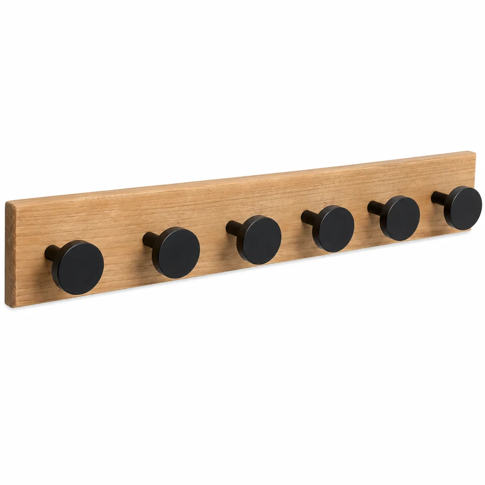 Vješalica, 6 mdf metal crna