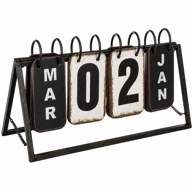 Kalendar metal crno-bijeli