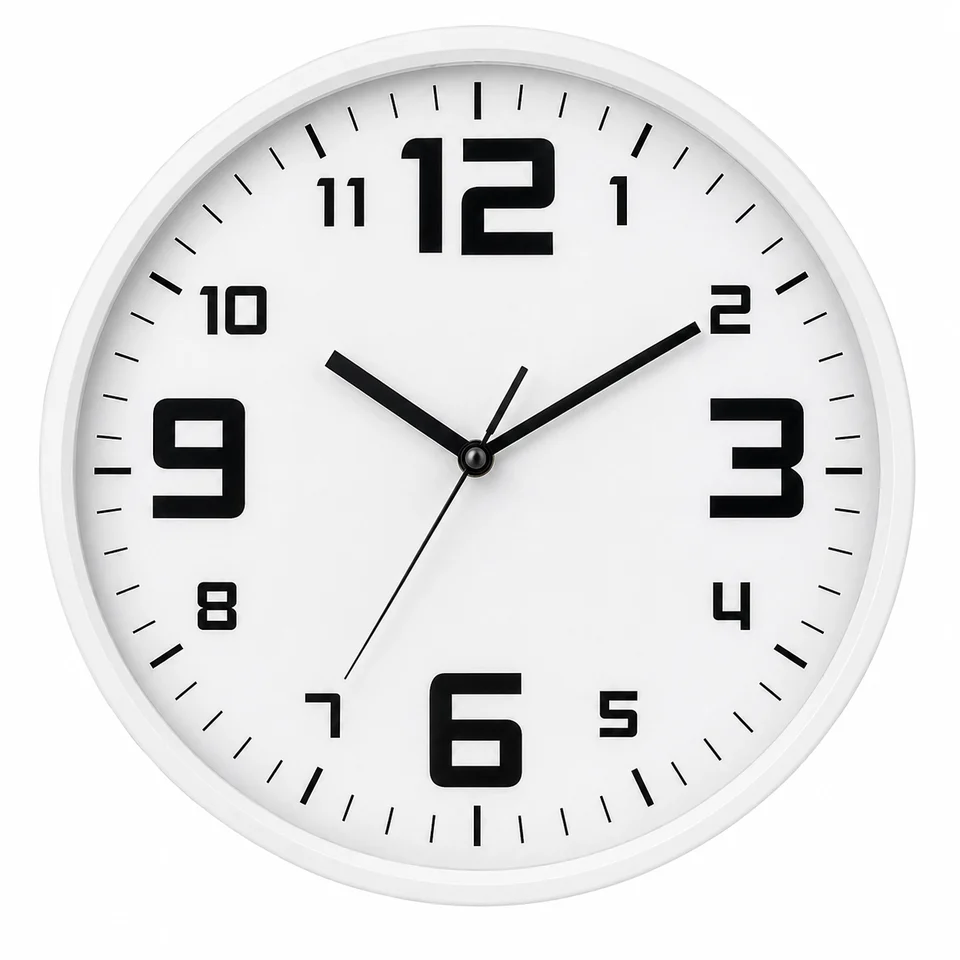 Zidni sat Elian, bijeli