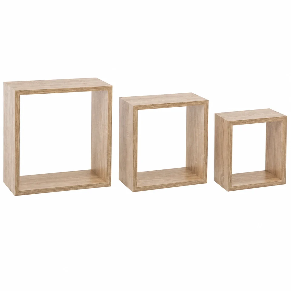 Zidna set polica Fixy cube drvo
