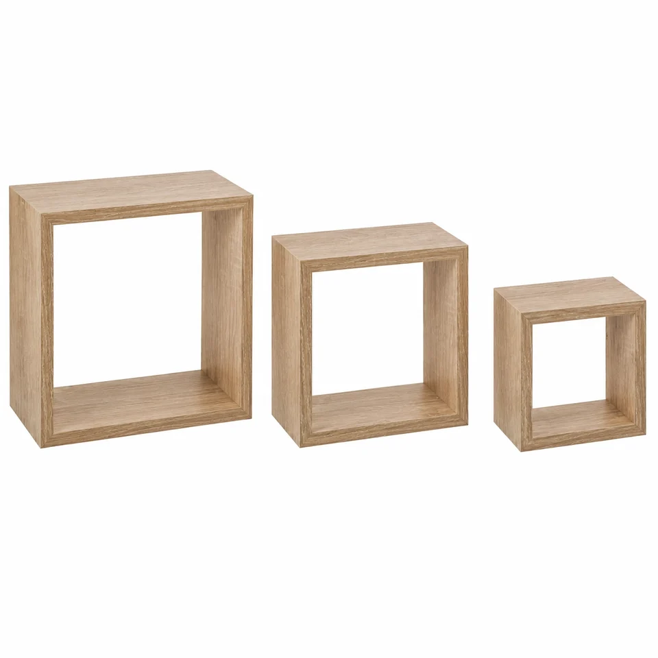 Zidna set polica Fixy cube drvo