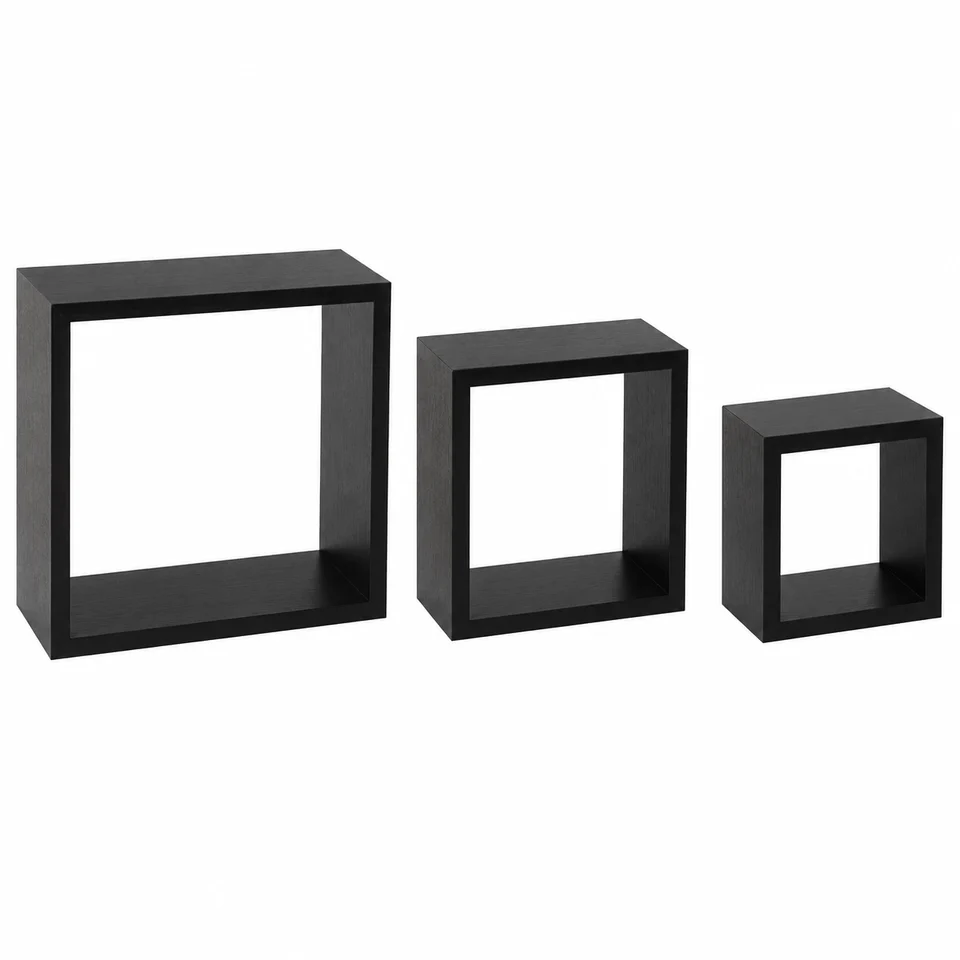 Zidna set polica Fixy Cube crna