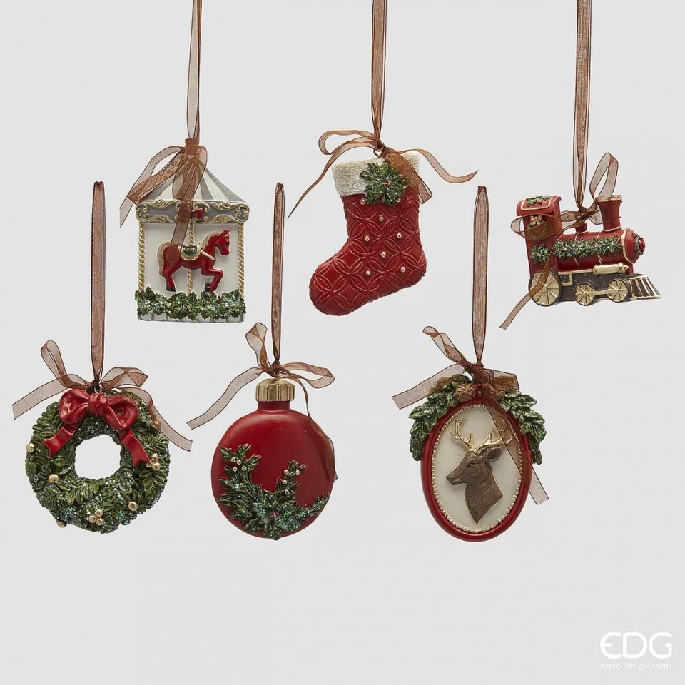 EDG Natale viseći božićni ukrasi – 6 motiva