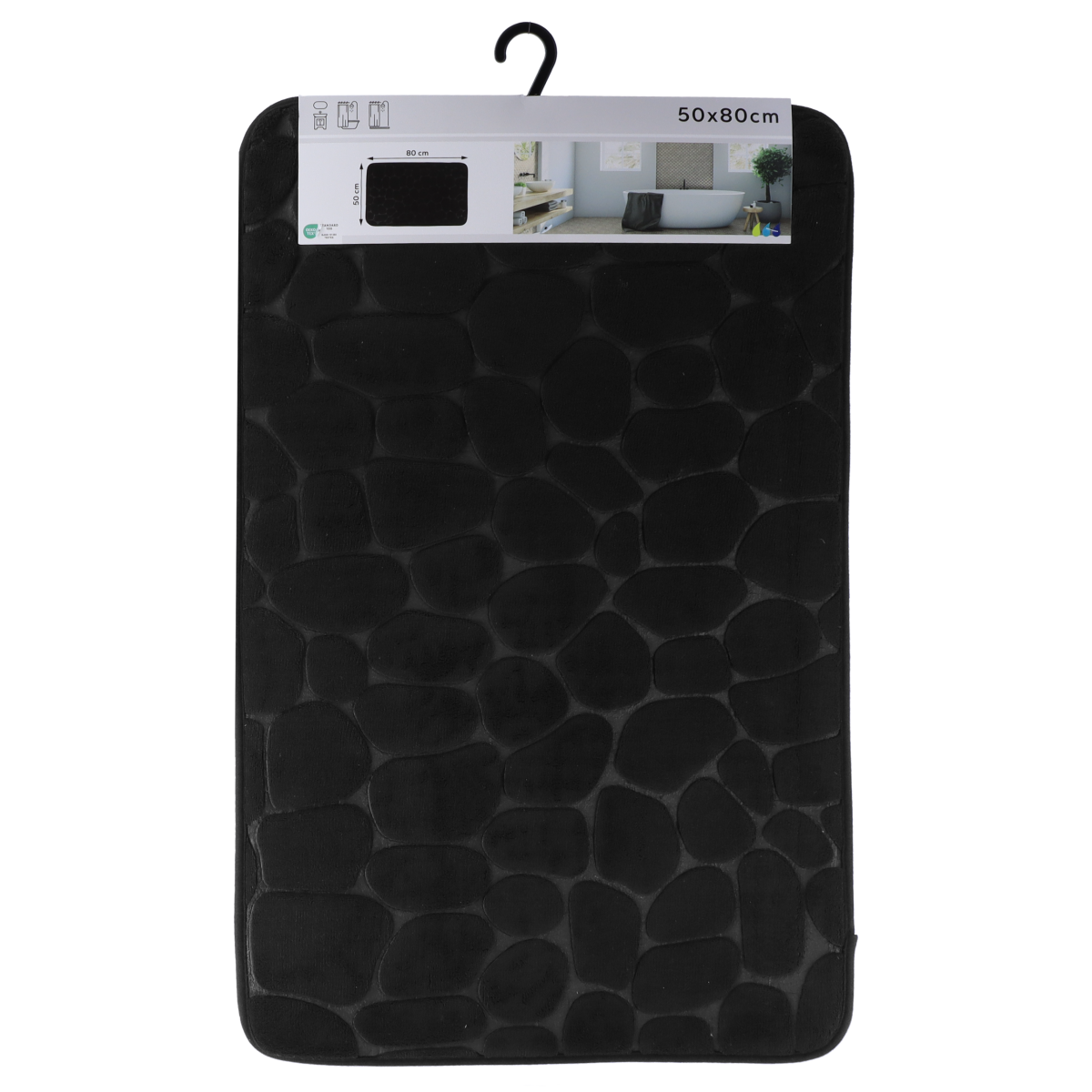 Kupaonski tepih Pebble Black - Image 3