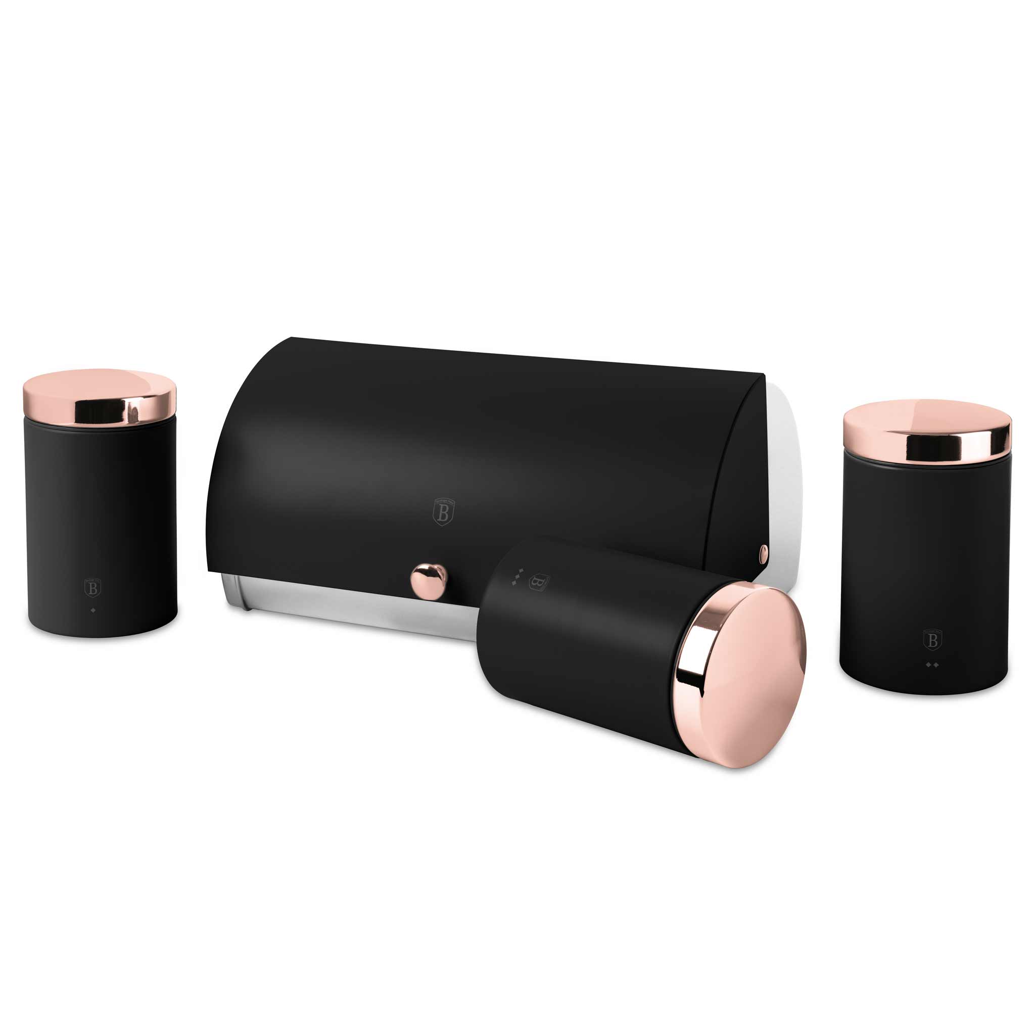 Berlinger Haus Set kutija za kruh i kuhinjske posude Black Rose Collection